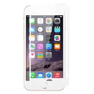 クロスフォレスト iPhone6(S)用 液晶保護 ガラスフィルム フルカバー ホワイト