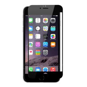 クロスフォレスト iPhone6(S) Plus用 液晶保護 ガラスフィルム フルカバー ブラック