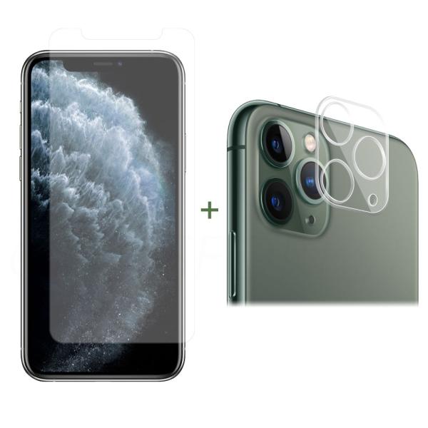 クロスフォレスト iPhone 11 Pro 用 液晶保護ガラスフィルム＋カメラレンズ保護ガラス セ...