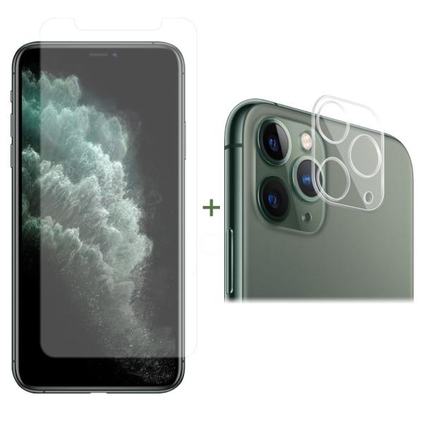 クロスフォレスト iPhone 11 Pro Max 用 液晶保護ガラスフィルム＋カメラレンズ保護ガ...