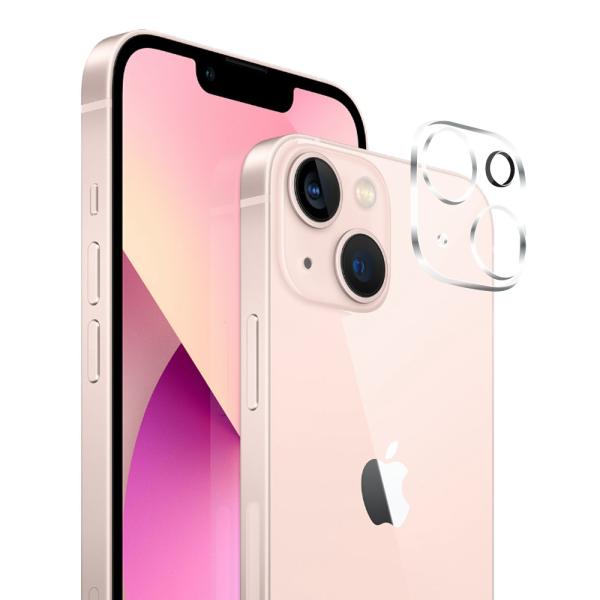 クロスフォレスト iPhone 13 mini / 13 用 背面 カメラレンズ保護 ガラスフィルム...