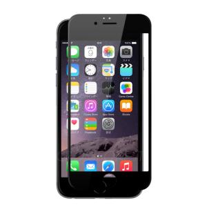 クロスフォレスト iPhone6(S)用 液晶保護 ガラスフィルム 3Dフルカバータイプ ブラック