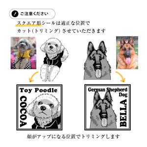ペットのイラストシール 犬 猫 名入れ イラス...の詳細画像5