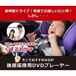 ヘッドレストモニター DVD内蔵 ポータブルD...の詳細画像2