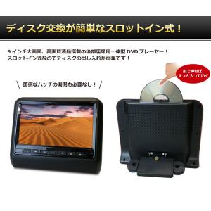 ヘッドレストモニター DVD内蔵 ポータブルD...の詳細画像3