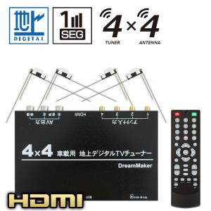 地デジチューナー フルセグチューナー 車載 4×4 外付け HDMI カーテレビ カーTV 車載モニター カーモニター カーナビ テレビチューナー TVチューナー TUF006｜crossroad2007