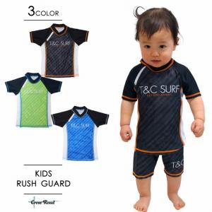 ラッシュガード キッズ 半袖タウン＆カントリー デザイン