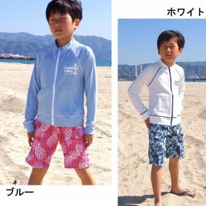 ラッシュガード キッズ 長袖 ジップアップ 水...の詳細画像3