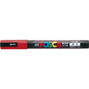 ポスカ 細字丸芯 インク色:赤 品番:PC3M.15 三菱鉛筆(uni) 専門ストア サインペン