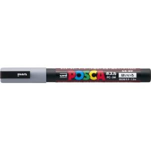 ポスカ 細字丸芯 インク色:灰色 品番:PC3M.37 三菱鉛筆(uni) 専門ストア サインペン