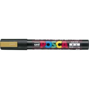 ポスカ 中字丸芯 インク色:金 品番:PC5M.25 三菱鉛筆(uni) 専門ストア サインペン