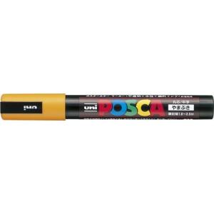 ポスカ 中字丸芯 インク色:山吹 品番:PC5M.3 三菱鉛筆(uni) 専門ストア サインペン