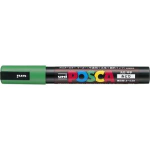 ポスカ 中字丸芯 インク色:緑 品番:PC5M.6 三菱鉛筆(uni) 専門ストア サインペン