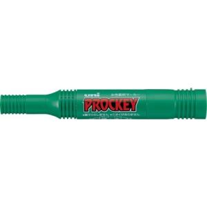 （注文条件:10本単位） プロッキー 細字丸芯+太字角芯 水性顔料マーカー インク色:緑 品番:PM150TR.6 三菱鉛筆(uni) 専門ストア サインペン