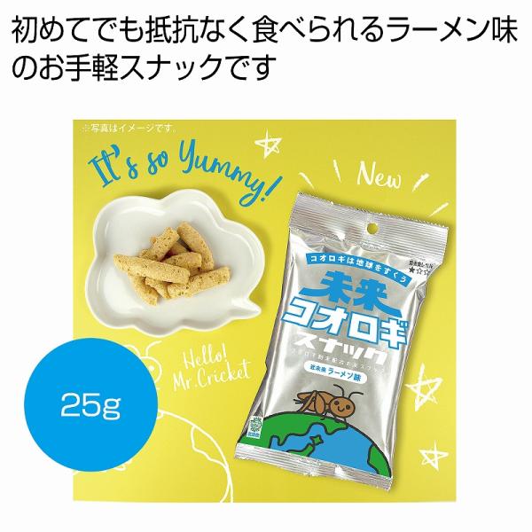 ケース販売のみ・４０個単位でご注文下さい　未来コオロギスナックII　近未来ラーメン味２５ｇ　　・送料...