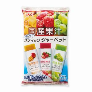 ケース販売・160個単位でご注文下さい　国産果汁凍らせてスティックシャーベット9本入　法人様限定商品　送料無料｜crossshop2