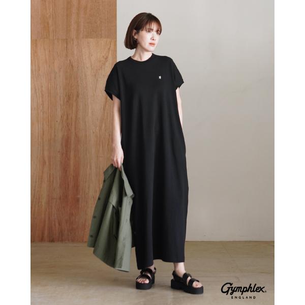 SALE！ジムフレックス Gymphlex ノースリーブ ワンピース レディース クルーネック スリ...