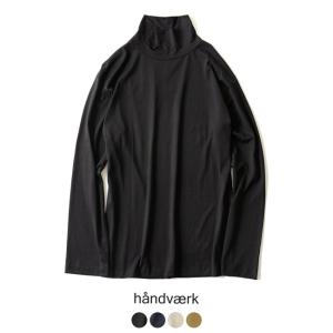 ハンドバーク handvaerk S62 Roll Neck L S T-shirt ロールネック 長袖 Tシャツ タートルネック  6502｜crouka