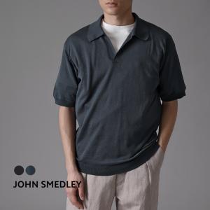 アウトレット ジョンスメドレー JOHN SMEDLEY【日本別注】30G 半袖 スキッパー ニット S4644｜crouka