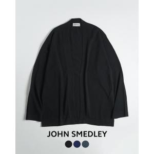 ジョンスメドレー JOHN SMEDLEY【日本別注】Vネック ボタンレス ロングスリーブ カーディ...