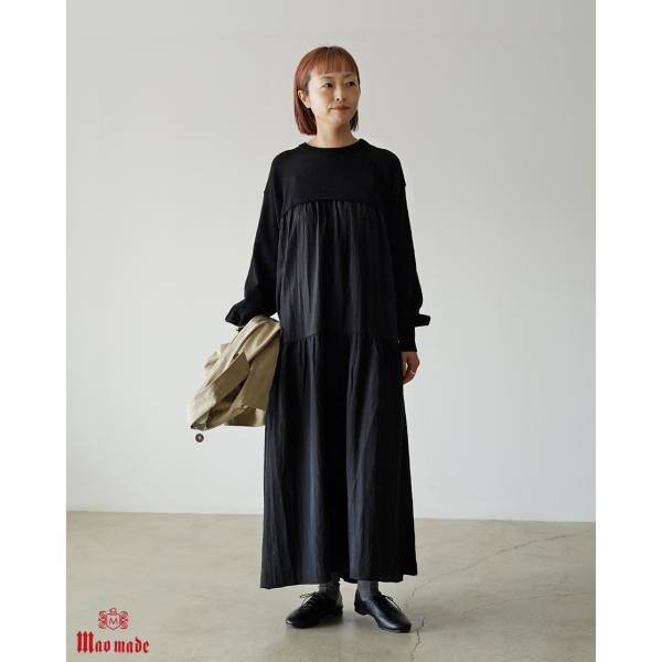 マオメイド maomade ワンピース これだけで決まる！ティアード ワンピース ニット レイヤード...