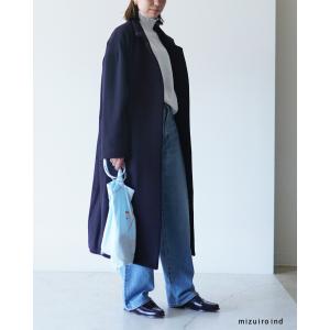定価4.9万】ミズイロインド mizuiro-ind *ステンカラーワイドダウン