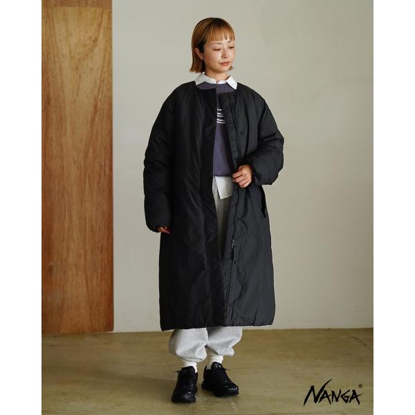 ナンガ NANGA アウター ノーカラー ダウンコート レディース NO COLLAR DOWN C...