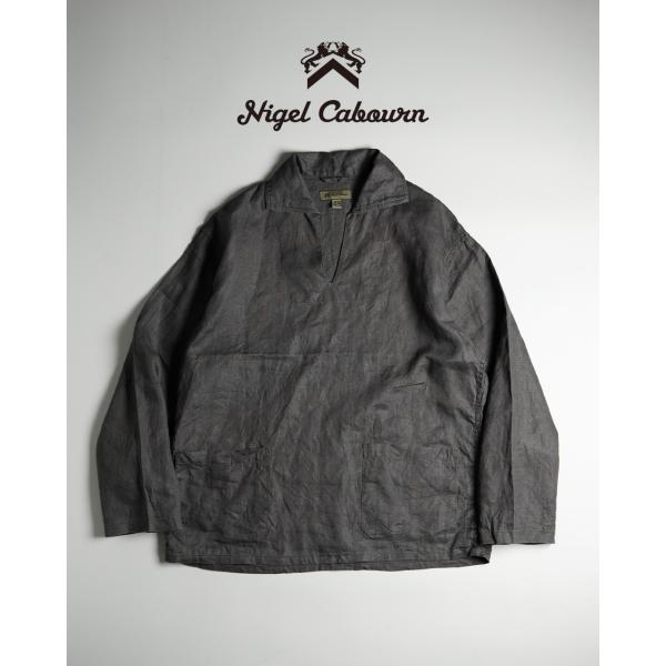 ナイジェル・ケーボン Nigel Cabourn フレンチ プルオーバー シャツ ヘンプ FRENC...