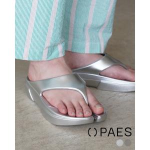 ペイズ Paes フリップ フロップ FlipFlop リカバリーサンダル シルバー ガンメタル レディース 2024春夏 PAES-01｜crouka