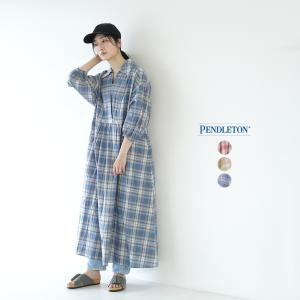 ペンドルトン PENDLETON チェック ロングワンピース Onepiece レディース 2022春夏 2275-8100 アウトレット30%off｜crouka