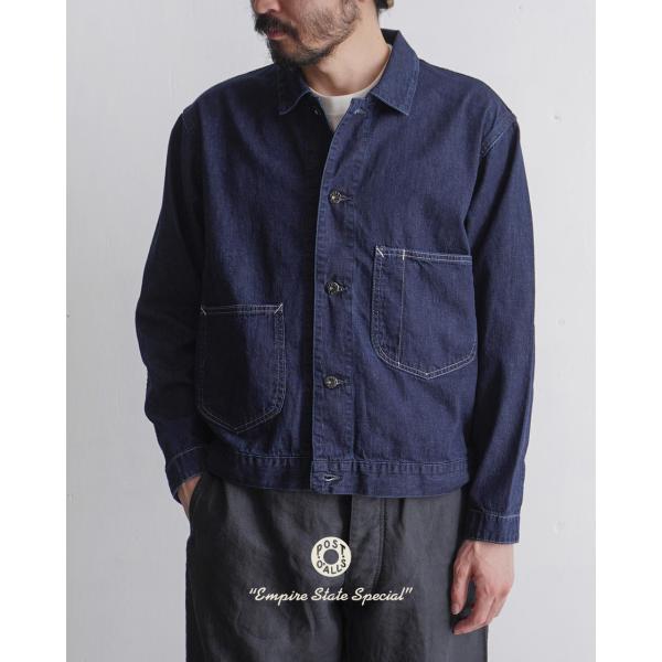 ポストオーバーオールズ POSTOVERALLS メカニック ブラウス シャツ ジャケット メンズ ...