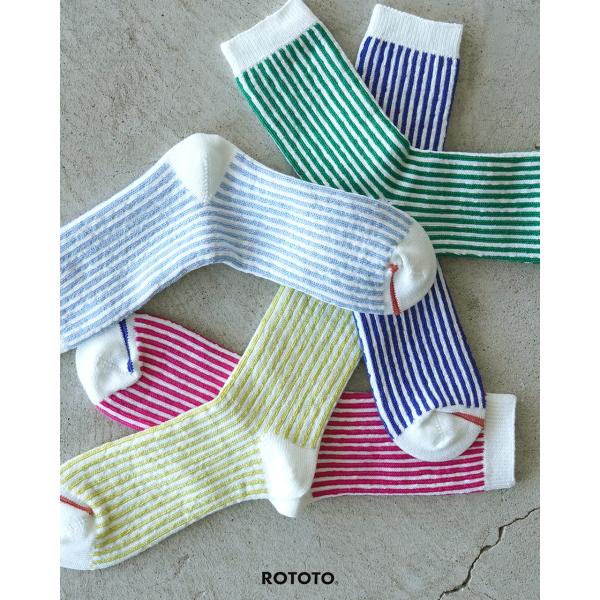 ロトト ROTOTO バーティカル ストライプソック レディース VERTICAL STRIPE S...