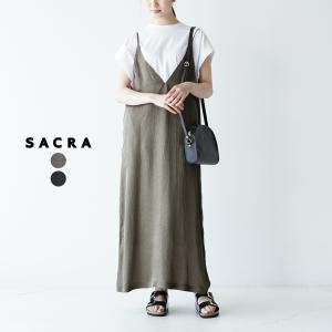 サクラ SACRA アセテート ヴィンテージ ツイル キャミワンピース ACETATE VINTAGE TWILL OP レディース 2023春夏 123114041｜crouka