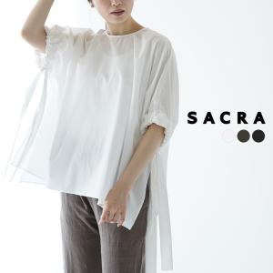 アウトレット サクラ SACRA コットン リネン タイプライター COTTON LINEN TYPEWRITER プルオーバーブラウス 123212071｜crouka