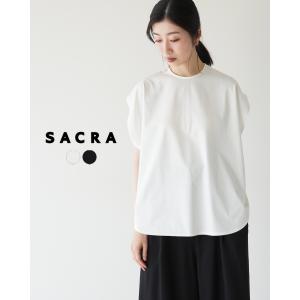 サクラ SACRA ハイゲージ クロス トップ S.HIGH GAUGE CLOTH TOP ノースリーブ ブラウス プルオーバー レディース 2024春夏 124244091｜crouka