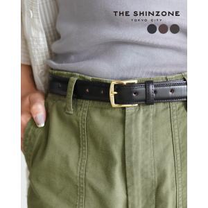 シンゾーン THE SHINZONE プランプ ベルト PLUMP BELT 本革 ジェニュインレザー スクエアバックル レディース 2024春夏 23AMSIT06｜crouka