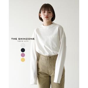 シンゾーン THE SHINZONE サイド スリット ロング Tシャツ SIDE SLIT LONG TEE レディース 2024春夏 24SMSCU02｜crouka