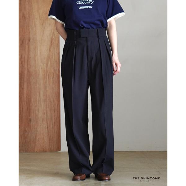 シンゾーン THE SHINZONE ジョゼ トラウザー サマーウールパンツ タックパンツ ウォッシ...