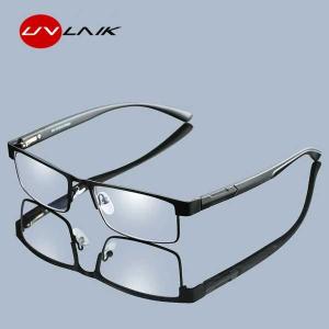 Uvlaik-チタン合金老眼鏡 12層非球形 コーティングされたレトロスタイル 遠視 処方箋 男性用｜crowdshop