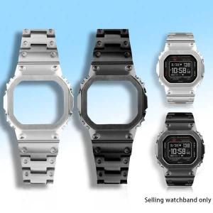 心拍数時計バンド 小さなブロック 頑丈なステンレススチールストラップ ベゼル付きケース G-SHOCK  DW-H5600｜crowdshop