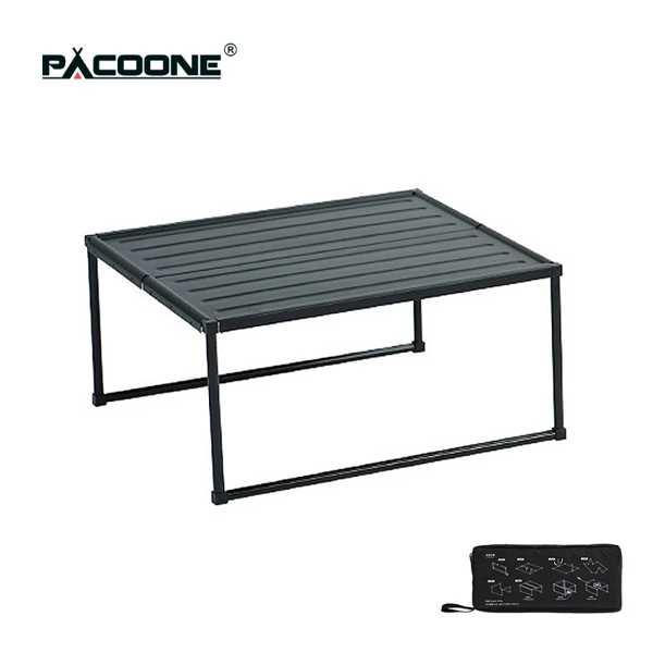 Pacoone-ピクニック キャンプ 机 ポータブル アルミニウム 小さなテーブル ガラス ピクニッ...