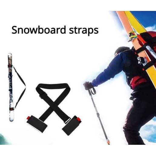 Ski strap  handheld double board fixation adjustab...