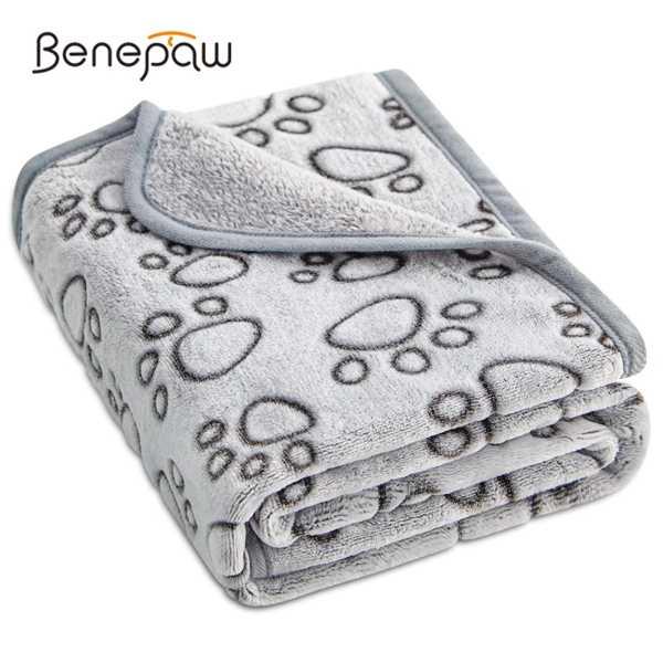 Benepaw-小さなぬいぐるみの犬用フリースブランケット 子供用の暖かくて柔らかい冬用毛布 ミディ...