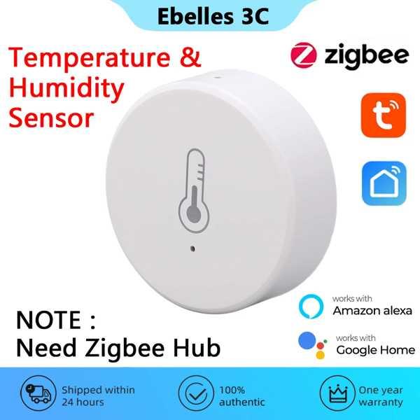 Tuya-Zigbee温度および湿度センサー 屋内温度計 自動化 alexaおよびGoogleHom...
