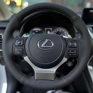 カスタマイズされた車のステアリングホイールカバー 本革 100% Lexus nx300 nx300h is350 2015-2021用の自動アクセサリー｜crowdshop