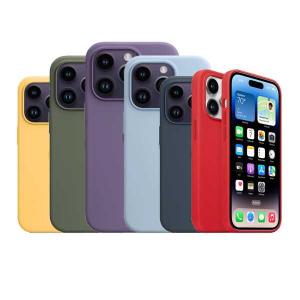 Apple-液体シリコンケース 磁気保護カバー ワイヤレス充電 iPhone 14  12  13 pro max ミニ オリジナル｜crowdshop
