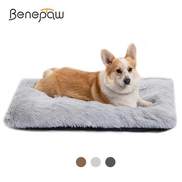 BENEPAW-柔らかく快適な犬用ベッド 中小型犬用 ぬいぐるみ 滑り止め ペット用寝袋 クッション