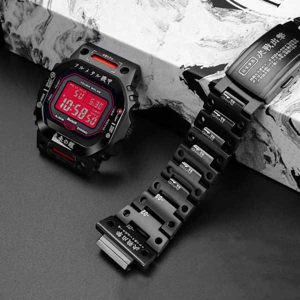 Casio DW-5600 dw5600 G-SHOCK用のMechaベゼルブレスレット 金属製マイ...