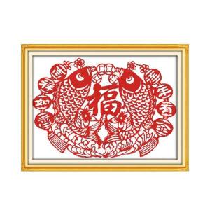 前年余剰 (3)(切り絵) クロスステッチキット14ct11ctカウントプリントキャンバスステッチ刺キット｜crowdshop