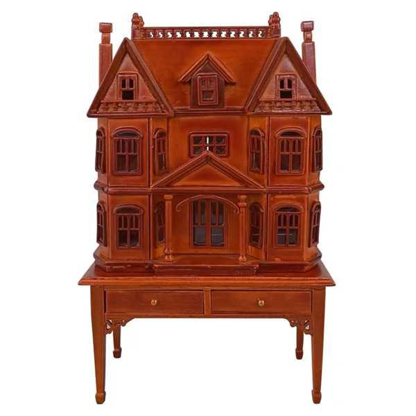 Dollhouse Miniature 1/12 Scale Table Display Cabin...
